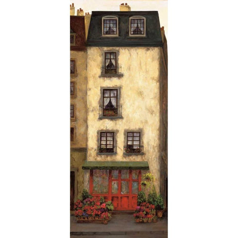 Flowers on the Boulevard III White Modern Wood Framed Art Print by Masdeu, Montserrat