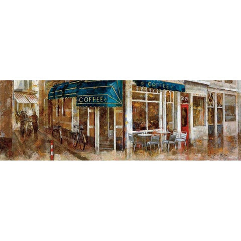 Coffee Black Modern Wood Framed Art Print with Double Matting by Martin, Noemi