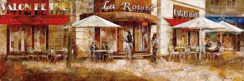 La Rotonde White Modern Wood Framed Art Print with Double Matting by Martin, Noemi