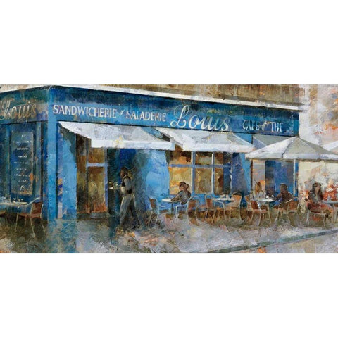 Louis Black Modern Wood Framed Art Print by Martin, Noemi