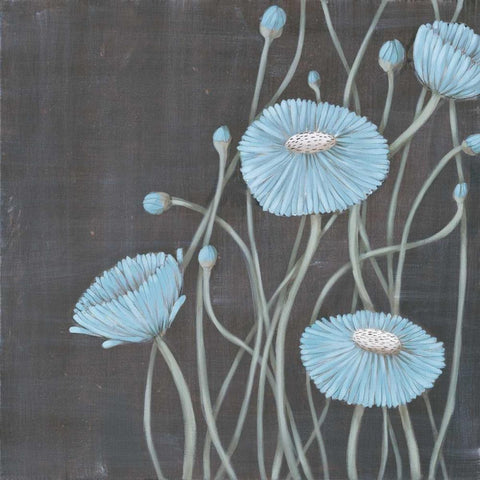Springing Blossoms I Black Modern Wood Framed Art Print with Double Matting by MAJA
