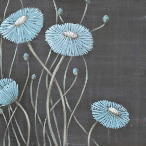 Springing Blossoms II Black Modern Wood Framed Art Print by MAJA