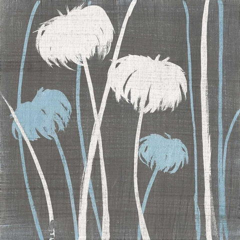 Textile I White Modern Wood Framed Art Print with Double Matting by MAJA