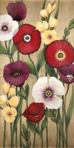 Jardin Dore White Modern Wood Framed Art Print with Double Matting by MAJA