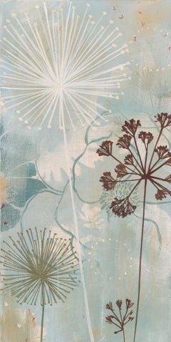 Breeza White Modern Wood Framed Art Print with Double Matting by MAJA