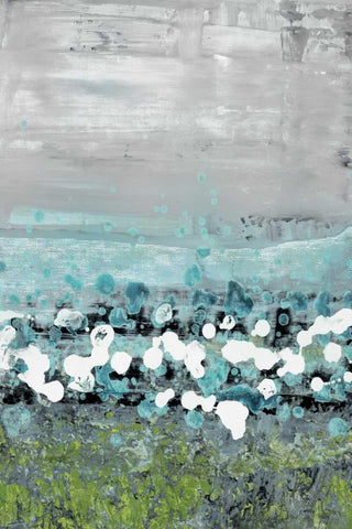 Aqua Motion Black Ornate Wood Framed Art Print with Double Matting by Nichtberger, Liz