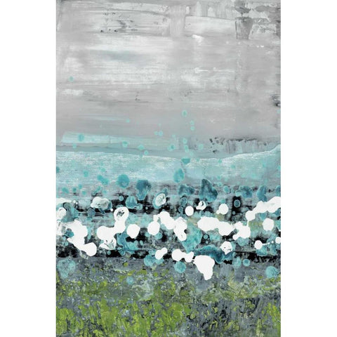 Aqua Motion Black Modern Wood Framed Art Print by Nichtberger, Liz