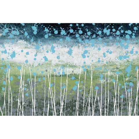 Aqua Splash Black Modern Wood Framed Art Print by Nichtberger, Liz