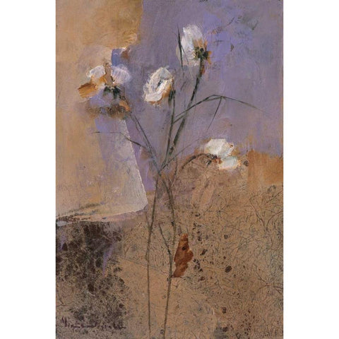 Flowers of June Series I Black Modern Wood Framed Art Print by Nicolau, Miquela