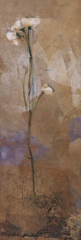 Flowers of June Series II White Modern Wood Framed Art Print with Double Matting by Nicolau, Miquela
