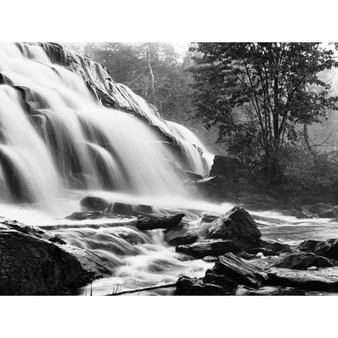 Bond Falls and Rocks Black Modern Wood Framed Art Print by Nagler, Monte