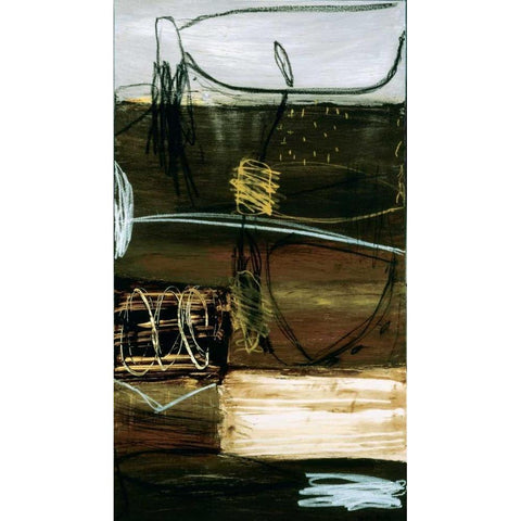 Void I Black Modern Wood Framed Art Print by Owen, Wayde