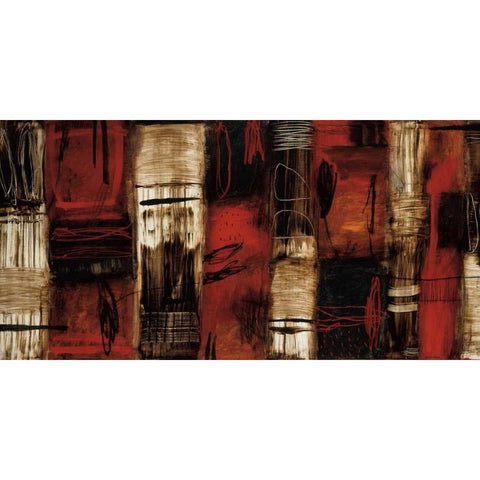Remnants Black Modern Wood Framed Art Print by Owen, Wayde