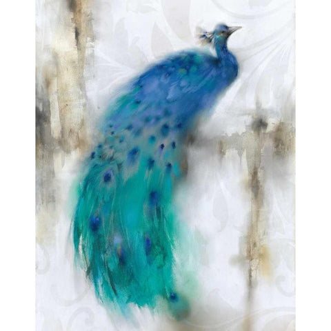 Jewel Plumes I Black Modern Wood Framed Art Print with Double Matting by Prior, J.P.