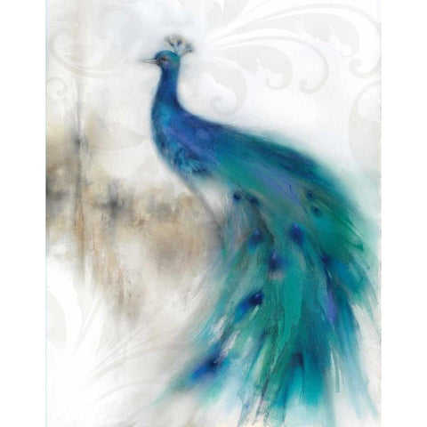 Jewel Plumes II Black Modern Wood Framed Art Print with Double Matting by Prior, J.P.