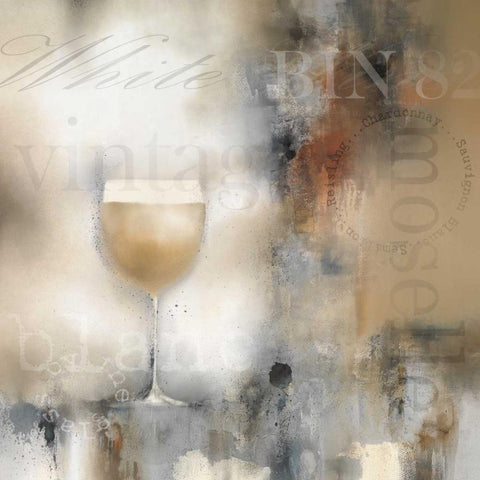 Moonlight Landing and the Egret White Modern Wood Framed Art Print with Double Matting by Prior, J.P.