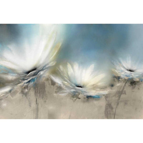 Beachside Daisies Gold Ornate Wood Framed Art Print with Double Matting by Prior, J.P.
