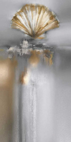 Silver and Gold Treasures I White Modern Wood Framed Art Print with Double Matting by Prior, J.P.