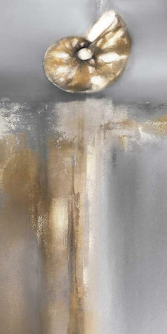 Silver and Gold Treasures II White Modern Wood Framed Art Print with Double Matting by Prior, J.P.