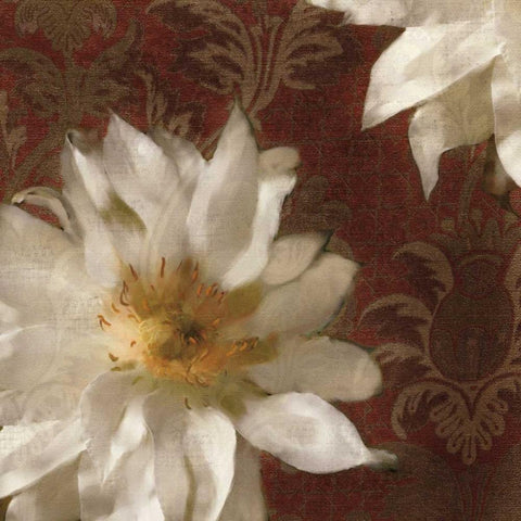 Royal Clematis I Black Modern Wood Framed Art Print with Double Matting by Pahl, Janel