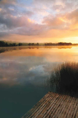 Irish Dawn White Modern Wood Framed Art Print with Double Matting by Pahl, Janel