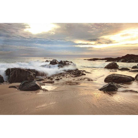 Laguna Sunset Black Modern Wood Framed Art Print by Pahl, Janel