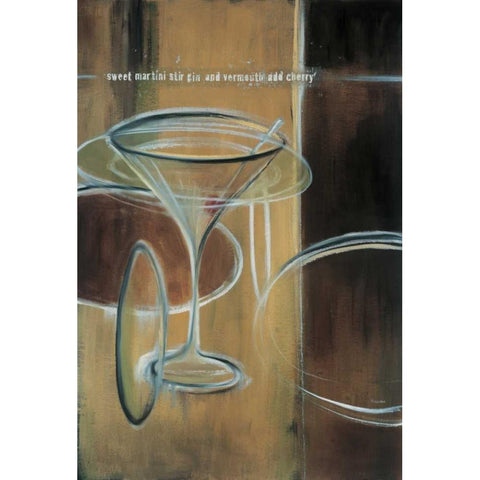 Sweet Martini White Modern Wood Framed Art Print by Pulliam, Mark