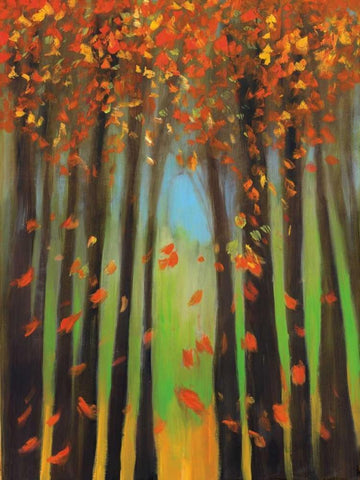 Colors of Fall II Black Ornate Wood Framed Art Print with Double Matting by Pulliam, Mark