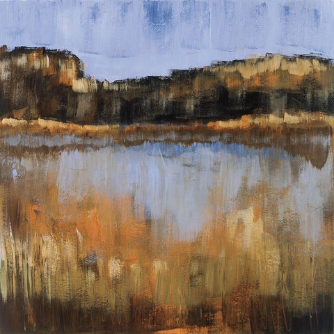 Salt Water Marsh II Black Modern Wood Framed Art Print with Double Matting by Pulliam, Mark