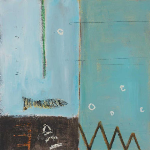 Fish Pier II Black Modern Wood Framed Art Print by Pulliam, Mark