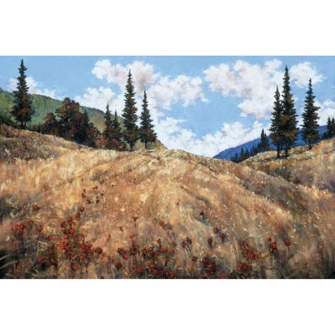 Beyond the Hill Black Modern Wood Framed Art Print with Double Matting by Pryce, Martin