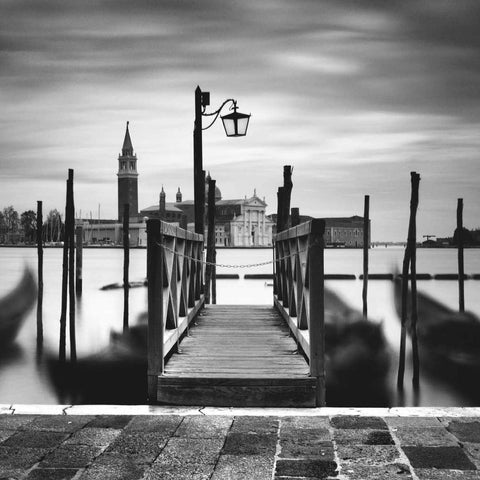 Venice Dream II Black Modern Wood Framed Art Print by Papiorek, Nina