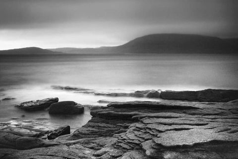 Gentle Shore Black Ornate Wood Framed Art Print with Double Matting by Papiorek, Nina