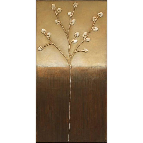 Pussy Willows II White Modern Wood Framed Art Print by Eve