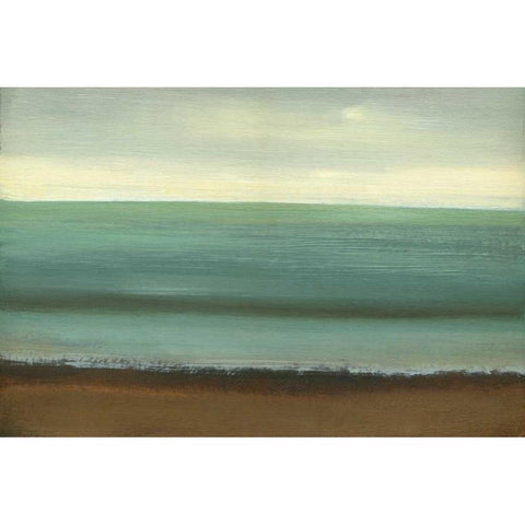 Calm Sea White Modern Wood Framed Art Print by Gold, Caroline