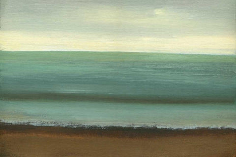 Calm Sea Black Ornate Wood Framed Art Print with Double Matting by Gold, Caroline