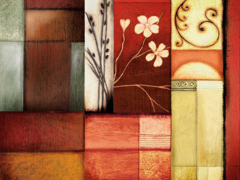 Solace I White Modern Wood Framed Art Print with Double Matting by Leal, Fernando
