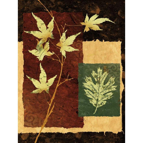 New Leaf I White Modern Wood Framed Art Print by Mallett, Keith