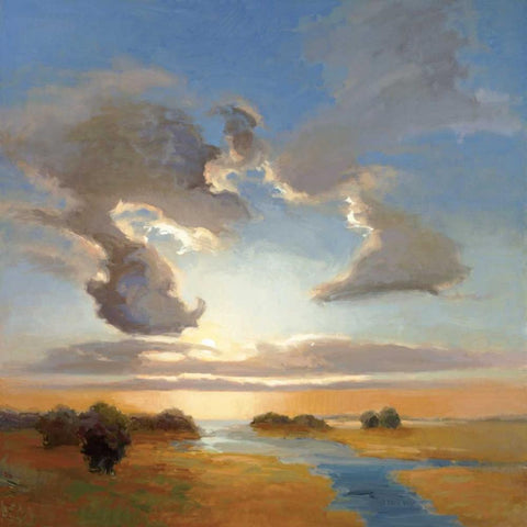 Yielding Light Gold Ornate Wood Framed Art Print with Double Matting by McMurry, Vicki