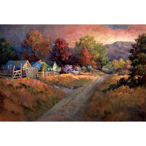 Rural Vista I White Modern Wood Framed Art Print by Lund, Nancy