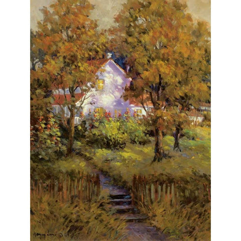 Rural Vista IV Gold Ornate Wood Framed Art Print with Double Matting by Lund, Nancy
