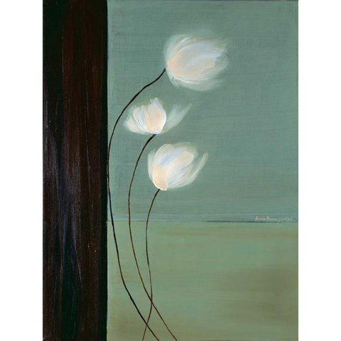 Aqua Breeze I Gold Ornate Wood Framed Art Print with Double Matting by Parker, Karen Lorena