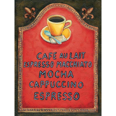 Cafe White Modern Wood Framed Art Print by Rafuse, Will