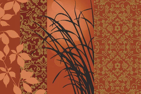 Decorative Autumn White Modern Wood Framed Art Print with Double Matting by Aparicio, Edward