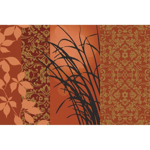Decorative Autumn Black Modern Wood Framed Art Print by Aparicio, Edward