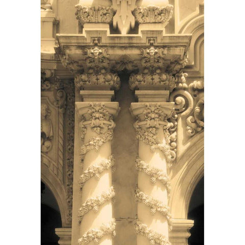 Column II White Modern Wood Framed Art Print by Gilboa, Marina Drasnin