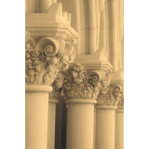 Column III Gold Ornate Wood Framed Art Print with Double Matting by Gilboa, Marina Drasnin