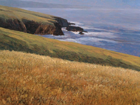 Patrick Head I White Modern Wood Framed Art Print with Double Matting by Lovelace, Kent