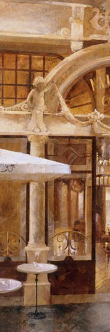 Cafe Majestic I White Modern Wood Framed Art Print with Double Matting by Martin, Noemi