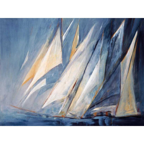 Against the Wind White Modern Wood Framed Art Print by Torres, Maria Antonia